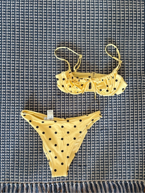 aerie Other - NWT Yellow Polka Dot Bikini Set